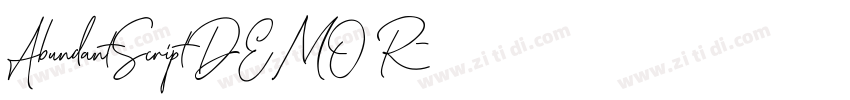AbundantScriptDEMO R字体转换